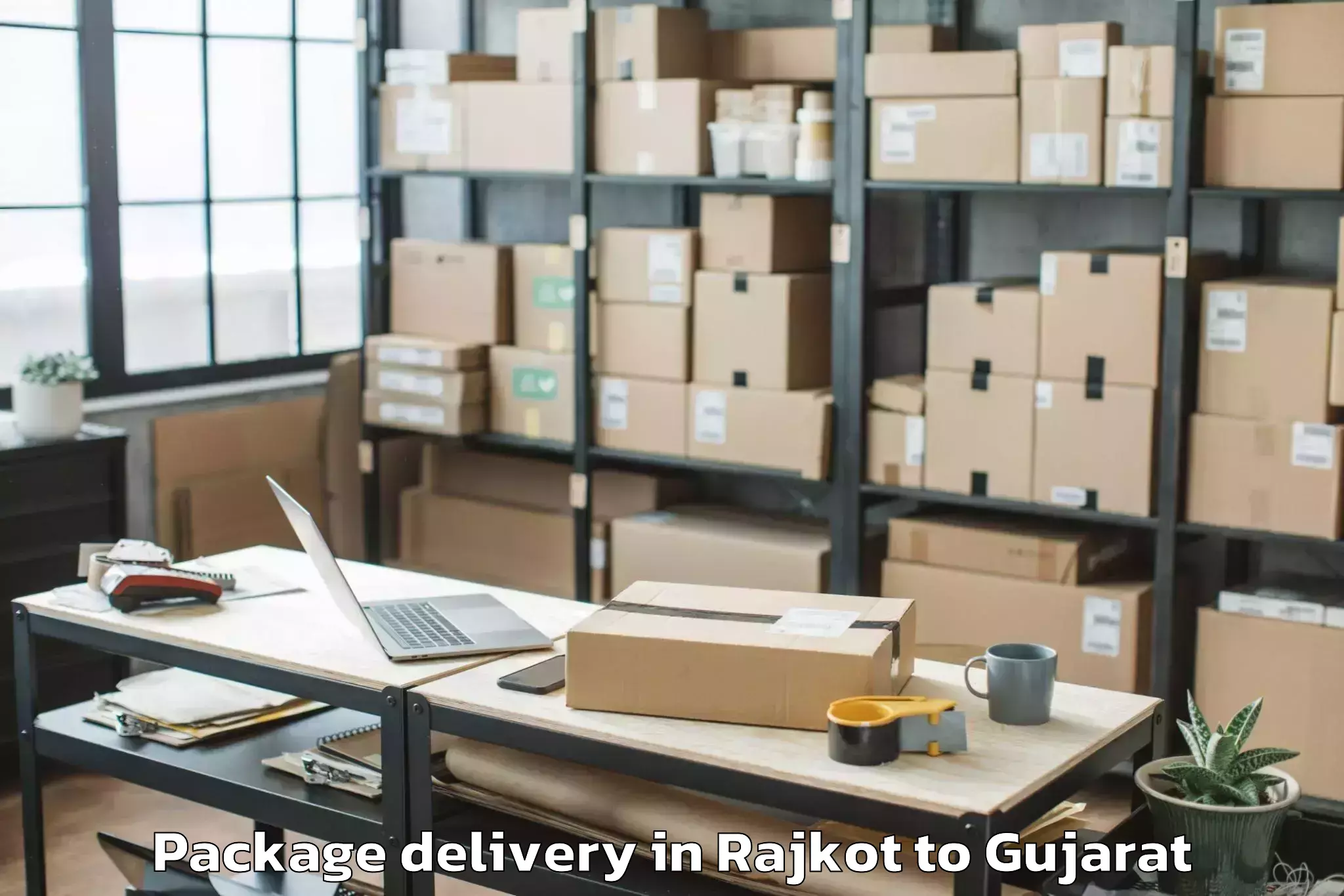 Quality Rajkot to Vadali Package Delivery